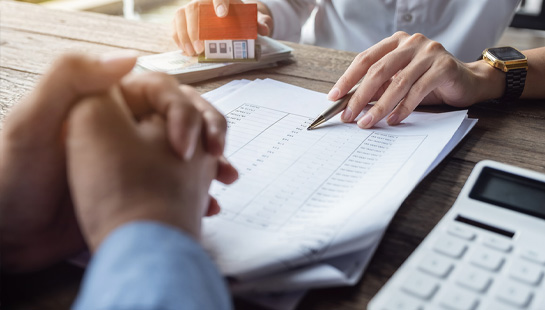 Going over paperwork