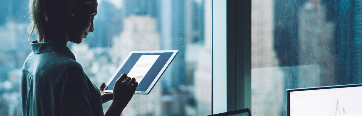 Woman on tablet